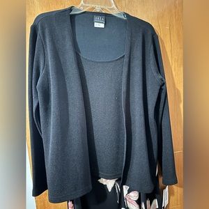 JKLA Skirt Set in Black and Light Coral Floral